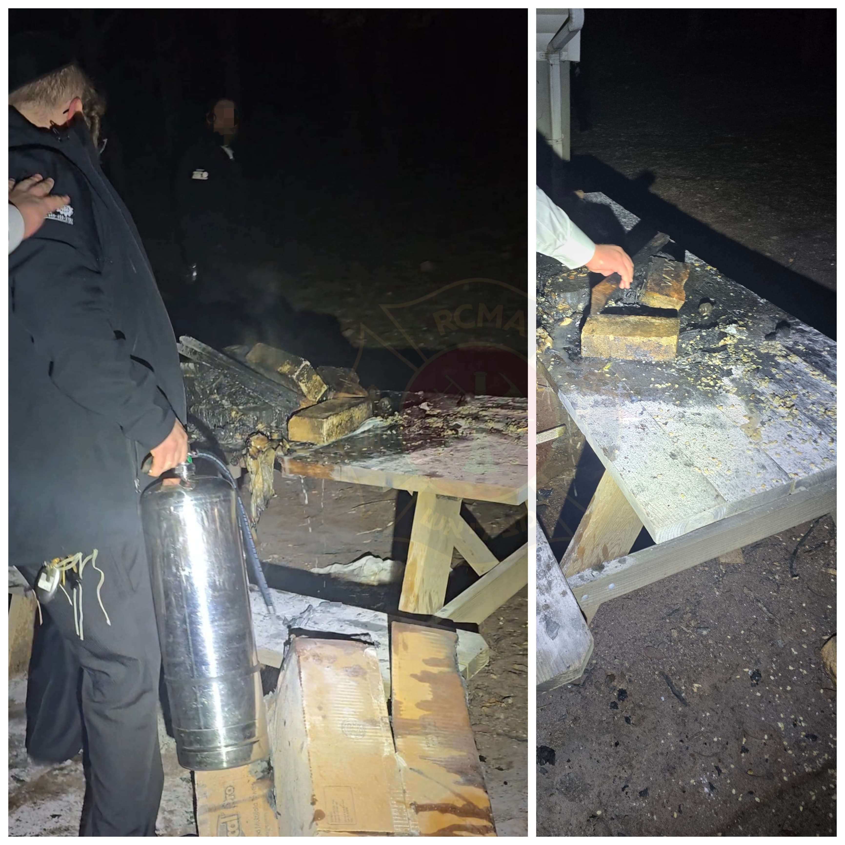 RCMA members responded to an out of control outside fire. Upon arrival